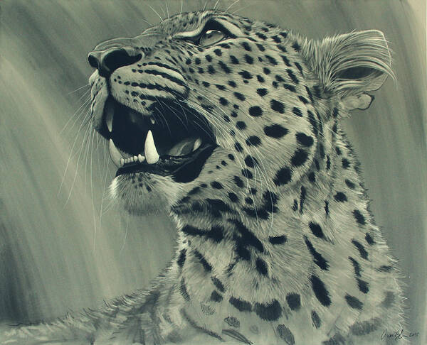 Leopard Poster featuring the digital art Leopard Portrait by Aaron Blaise