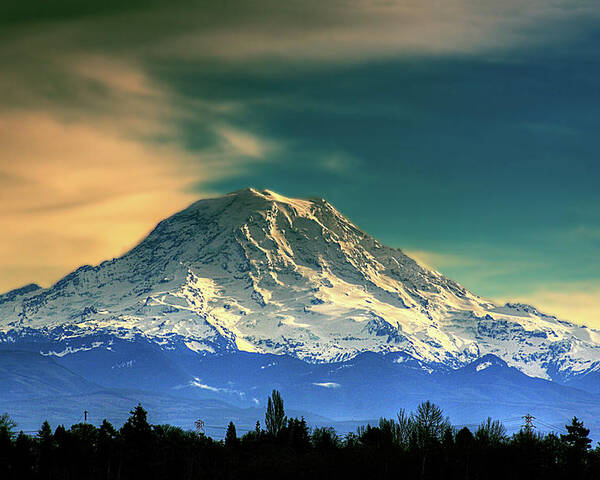 Mount Rainier Poster featuring the photograph Mount Rainier by David Patterson