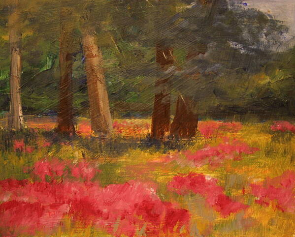 Poppy Painting Poster featuring the painting Poppy Meadow by Julie Lueders 
