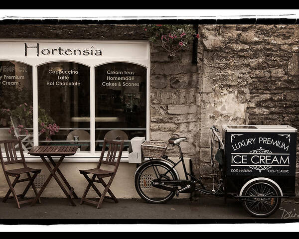 Cafe Poster featuring the photograph Tetbury England by Peggy Dietz