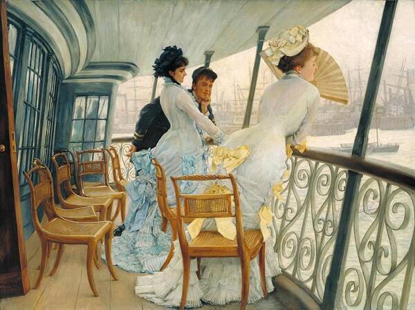 James Tissot Poster featuring the painting The Gallery of HMS Calcutta by James Tissot