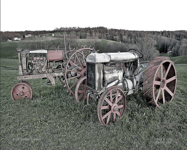 Old Fordson Tractor Poster featuring the photograph 1923 Fordson Tractors by Mark Allen
