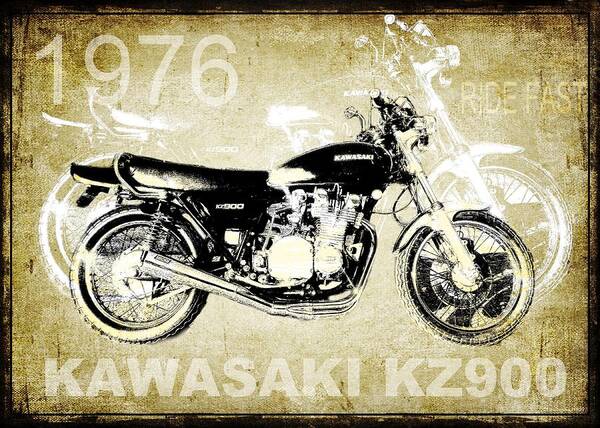1976 KAWASAKI KE175 VINTAGE MOTORCYCLE AD POSTER PRINT 36x25 9MIL PAPER 