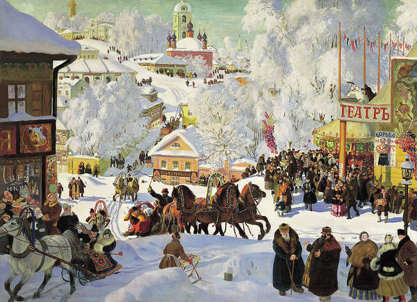 Maslenitsa Poster featuring the painting Maslenitsa by Boris Kustodiev