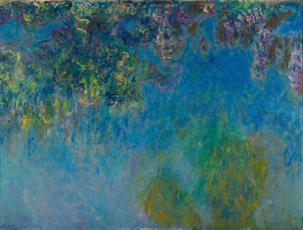 Claude Monet Poster featuring the painting Wisteria by Claude Monet