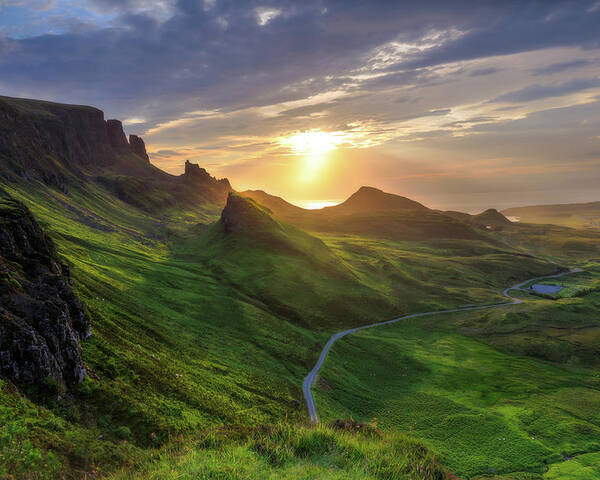 Quiraing Poster featuring the photograph A Break in the Clouds by Rob Davies