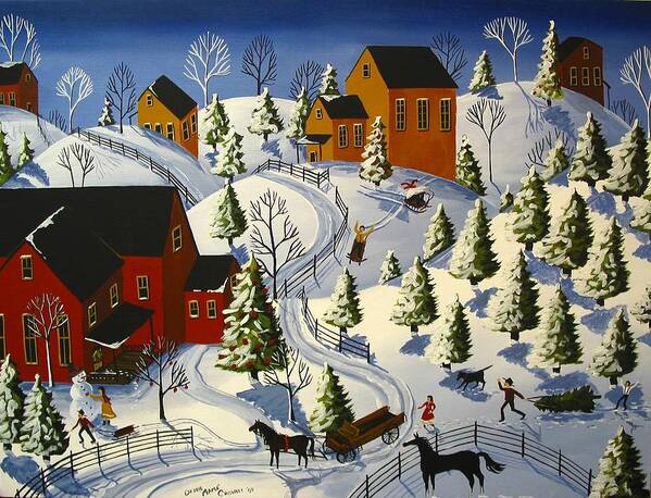 Landscape Poster featuring the painting A Magical Winter's Day by Debbie Criswell