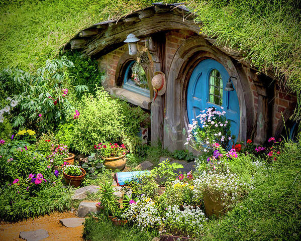 Hobbits Poster featuring the photograph A Pretty Hobbit Hole by Kathryn McBride