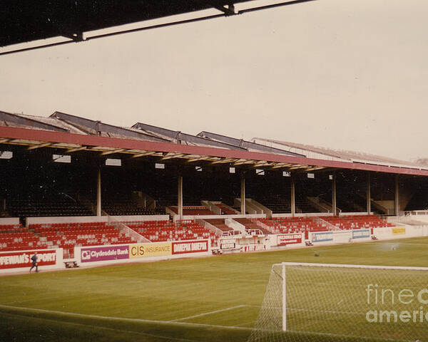 Poster featuring the photograph Aberdeen FC - Pittodrie - Main Stand 2 - August 1981 by Legendary Football Grounds