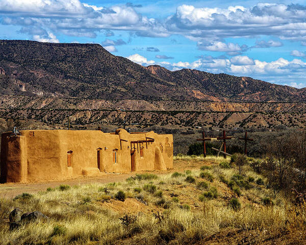 Architecture Poster featuring the photograph Abiquiu Church by Robert FERD Frank