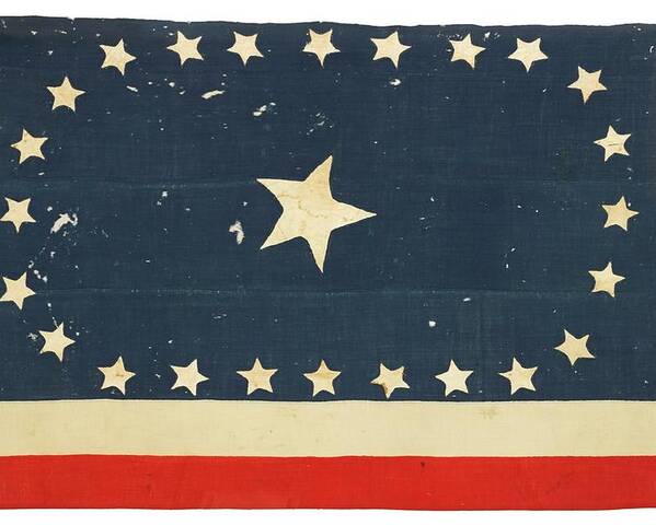 25-star American National Flag Commemorating Arkansas Statehood On June 15 Poster featuring the painting American National Flag Commemorating Arkansas by MotionAge Designs