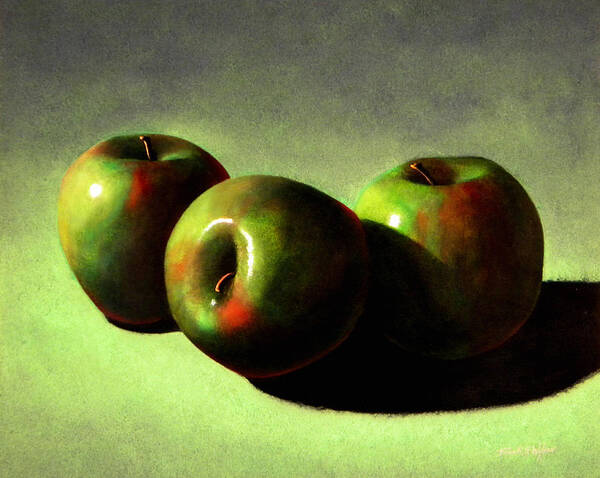 Still Life Poster featuring the painting Apples by Frank Wilson