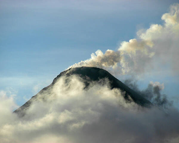 Arenal Poster featuring the photograph Arenal Volcano Above the Clouds by Ted Keller