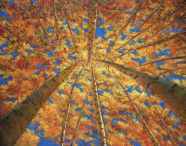 Aspen Trees Poster featuring the painting Ascension by Johnathan Harris