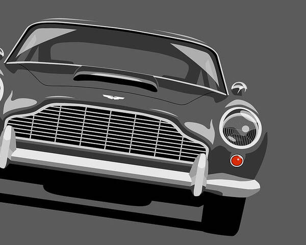Aston Martin Db5 Poster featuring the digital art Aston Martin DB5 by Michael Tompsett