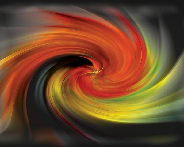 Abstract Poster featuring the photograph Autumn Swirl by Debra and Dave Vanderlaan