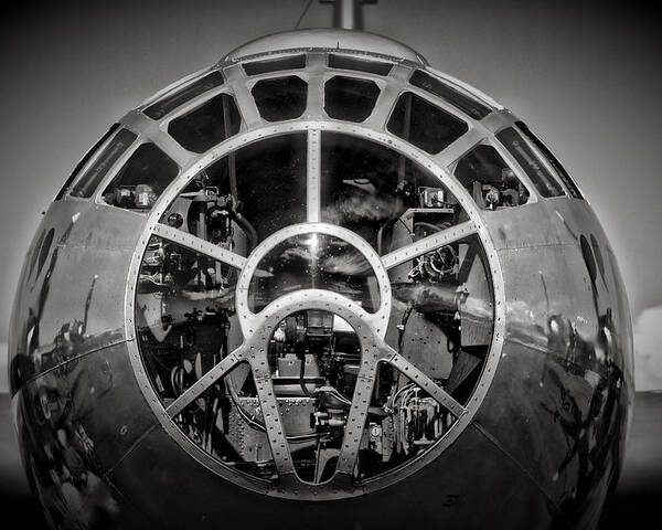 Black And White Poster featuring the photograph B-29 by Richard Gehlbach