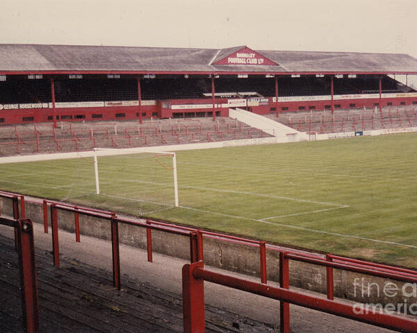  Poster featuring the photograph Barnsley - Oakwell Stadium - West Stand 1 - 1970s by Legendary Football Grounds