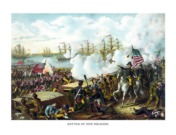 Andrew Jackson Poster featuring the painting Battle of New Orleans by War Is Hell Store