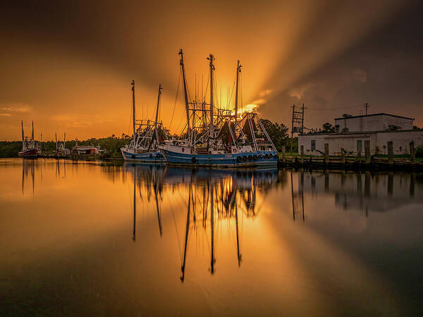 Sunset Poster featuring the photograph Bayou Sunset Glory by Brad Boland