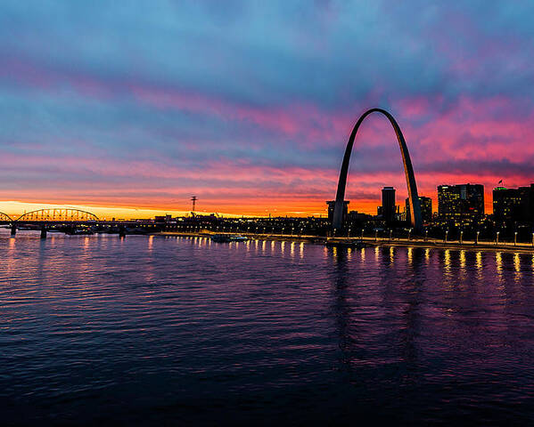 St. Louis Poster featuring the photograph Beyond the Gateway by Marcus Hustedde
