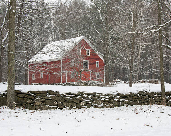 Garage Poster featuring the photograph Big Red Barn by Brett Pelletier