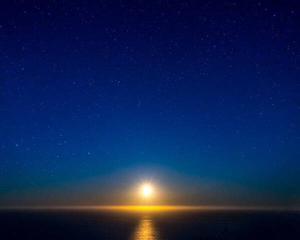 Big Sur Poster featuring the photograph Big Sur Moonset by Derek Dean