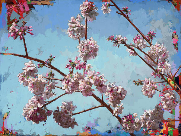 Cherryblossoms Poster featuring the painting Biosphere #8 by David Palmer