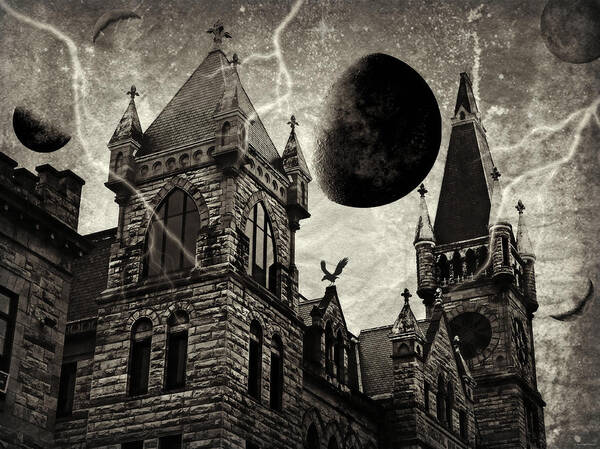 Black Moons Rising Poster featuring the photograph Black Moons Rising by Dark Whimsy