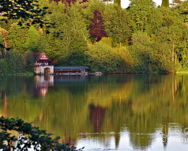 Blenheim Palace Poster featuring the photograph Blenheim Palace Boathouse 2 by Jeremy Hayden