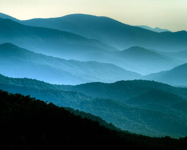 Asheville Poster featuring the photograph Blue Ridges by Joye Ardyn Durham