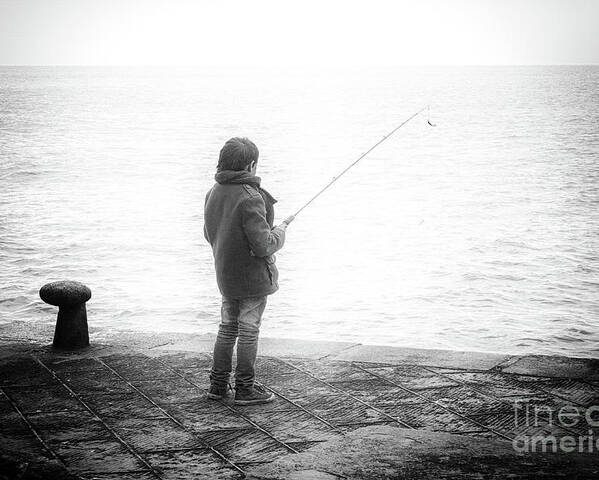 Fishing Poster featuring the photograph Boyhood by Becqi Sherman