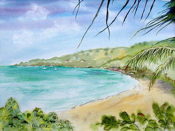 Bvi Poster featuring the painting Brewers bay by Diane Kirk