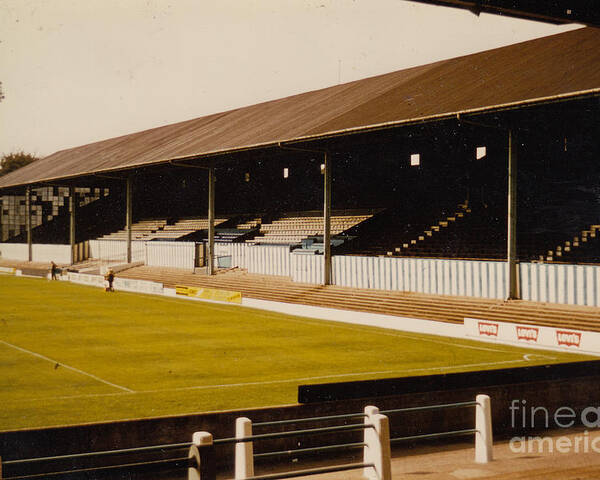  Poster featuring the photograph Bury - Gigg Lane - North Stand 1 - 1969 by Legendary Football Grounds