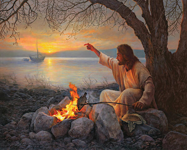 Jesus Poster featuring the painting Cast Your Nets on the Right Side by Greg Olsen