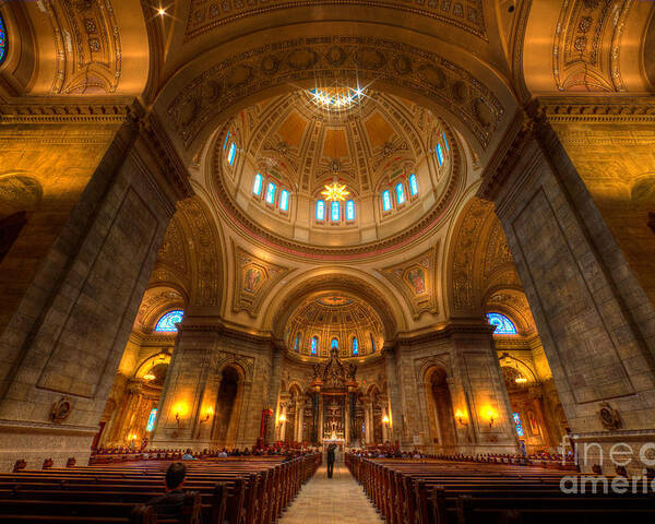Cathedral Of St Paul Wide Interior St Paul Minnesota Poster