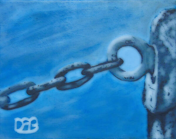 Chain Poster featuring the digital art Chained 2 by David Bigelow