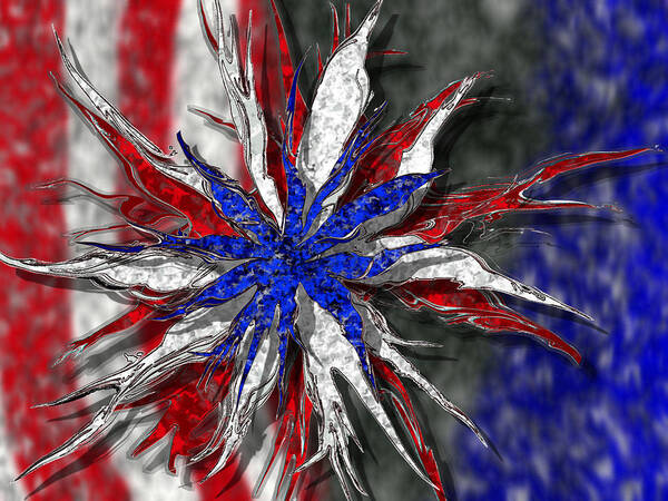 Abstract Art Poster featuring the digital art Chaotic Star Project - Take 3 by Scott Hovind
