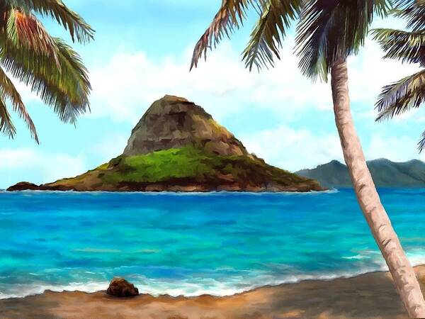 Chinaman's Hat Poster featuring the digital art Chinaman's Hat small by Stephen Jorgensen