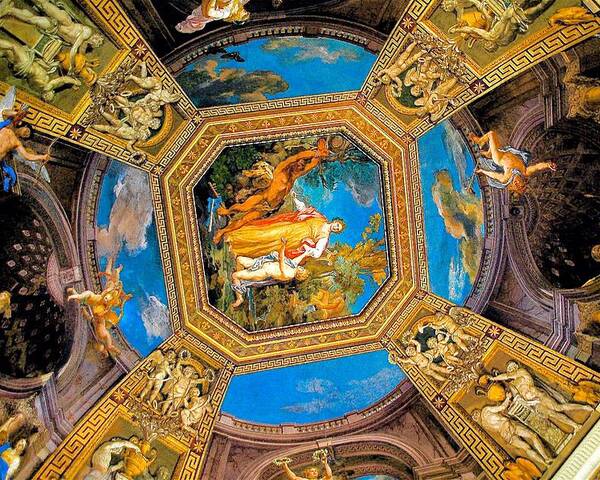 Sistine Chapel Ceiling Michelangelo Poster By Stephen Poffenberger