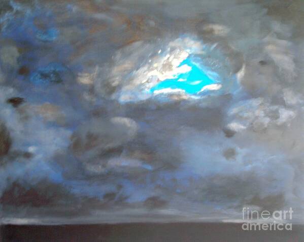 Cloud Poster featuring the painting Cloudhole by Pilbri Britta Neumaerker