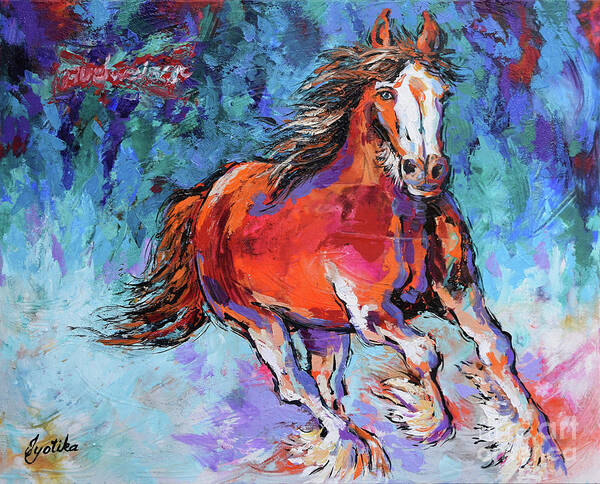  Poster featuring the painting Clydesdale by Jyotika Shroff