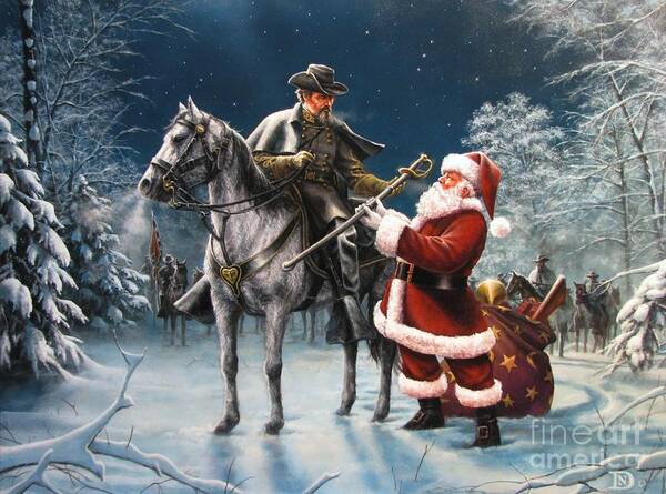 Civil War Poster featuring the painting Confederate Christmas by Dan Nance