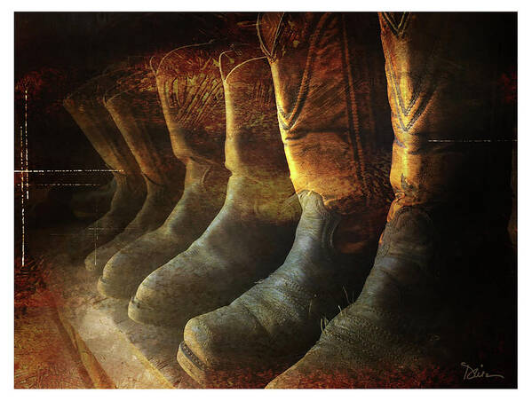Boots Poster featuring the photograph Cowboy Boots by Peggy Dietz