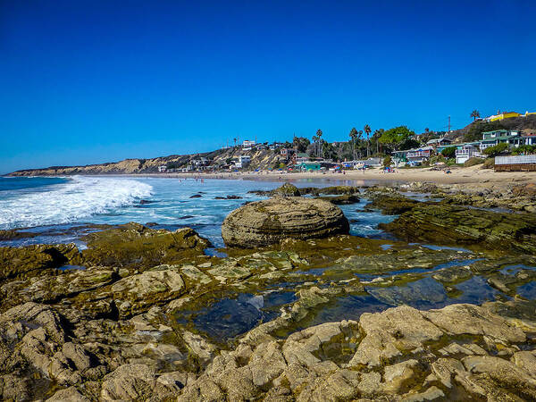 Crystal Cove Poster featuring the photograph Crystal Cove Sunny Shore by Pamela Newcomb