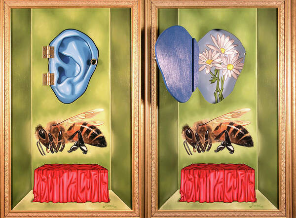  Poster featuring the painting Death of the Canadian Bee by Paxton Mobley