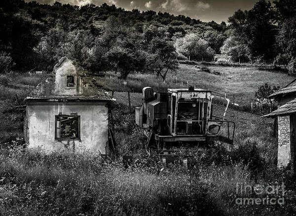 Derelict Poster featuring the photograph Derelict Farm, Transylvania by Perry Rodriguez