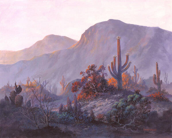 Michael Humphries Poster featuring the painting Desert Dessert by Michael Humphries