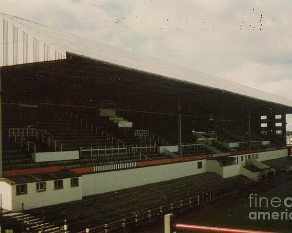  Poster featuring the photograph Dunfermline Athletic - East End Park - Main Stand 1 - 1980s by Legendary Football Grounds