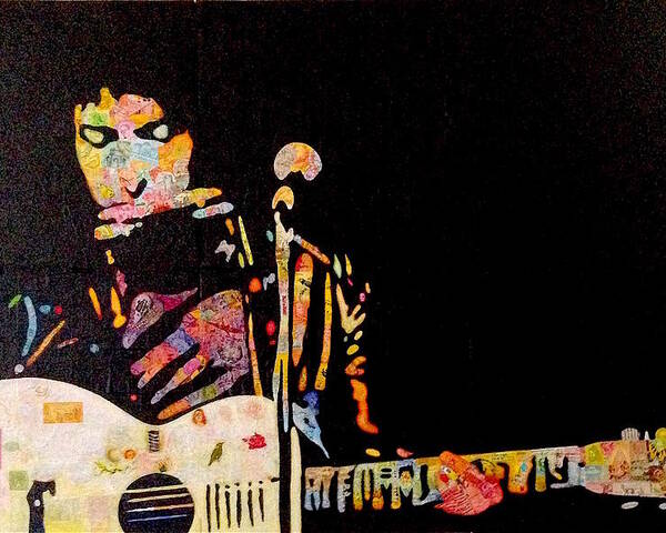 Dylan Poster featuring the mixed media Dylan by Steve Fields